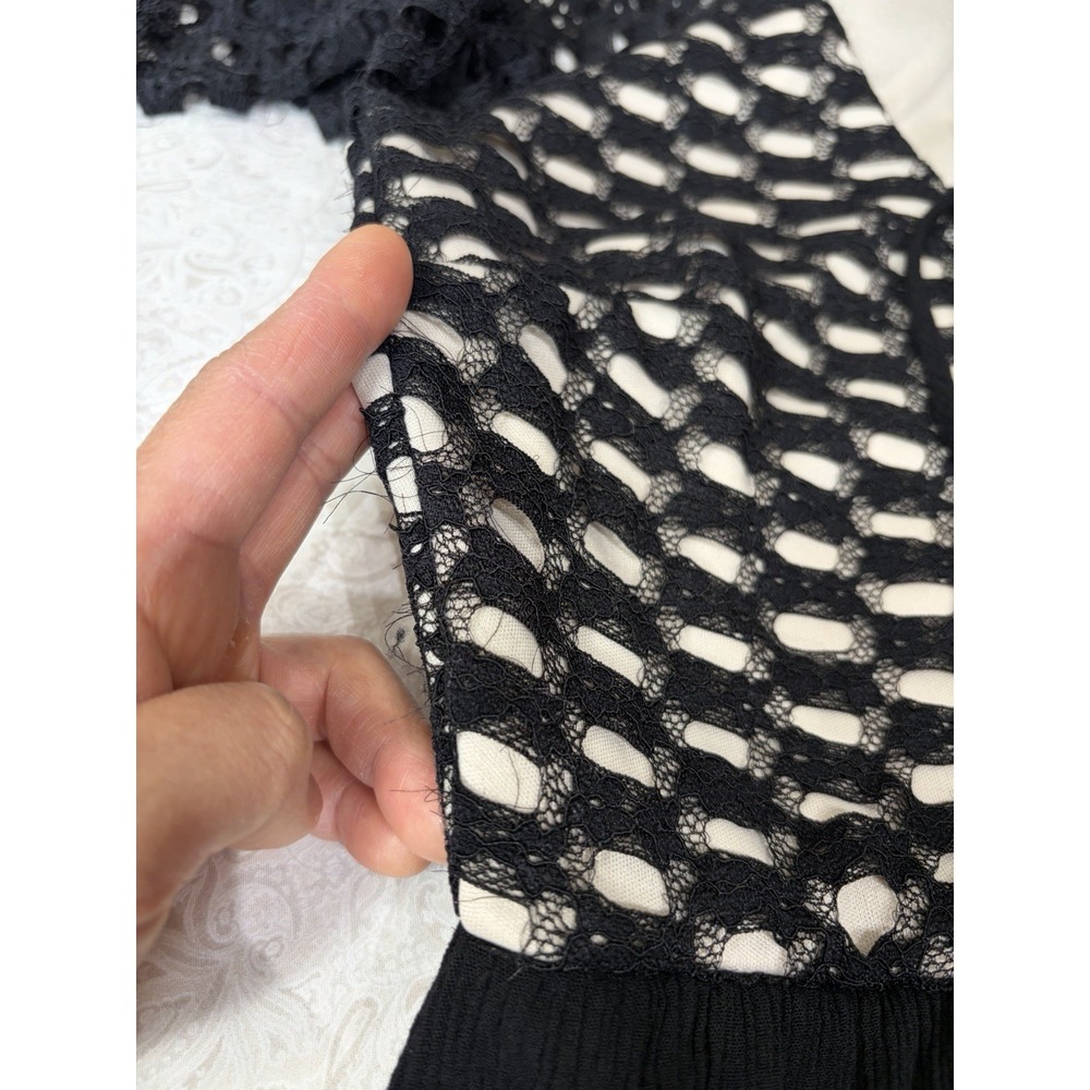 Witchy Gothic Flounce Sleeve Maxi Dress Small Black Dark Romantic Boho Festival - Picture 7 of 14